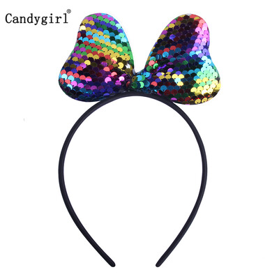Új flitteres fejpánt lányoknak Rózsaszín hajpánt Fényes arany ezüst fejpánt Családi party Aranyos macskafül fejfedő haj kiegészítők