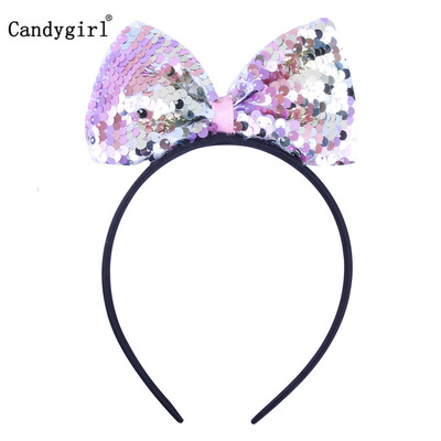 Új flitteres fejpánt lányoknak Rózsaszín hajpánt Fényes arany ezüst fejpánt Családi party Aranyos macskafül fejfedő haj kiegészítők