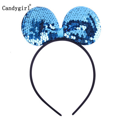 Új flitteres fejpánt lányoknak Rózsaszín hajpánt Fényes arany ezüst fejpánt Családi party Aranyos macskafül fejfedő haj kiegészítők