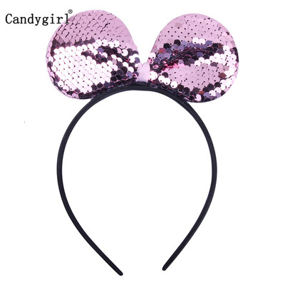 Új flitteres fejpánt lányoknak Rózsaszín hajpánt Fényes arany ezüst fejpánt Családi party Aranyos macskafül fejfedő haj kiegészítők