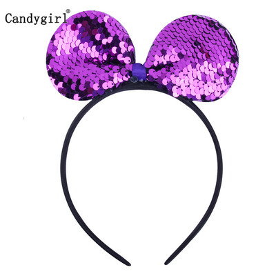 Új flitteres fejpánt lányoknak Rózsaszín hajpánt Fényes arany ezüst fejpánt Családi party Aranyos macskafül fejfedő haj kiegészítők