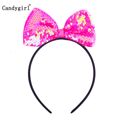 Új flitteres fejpánt lányoknak Rózsaszín hajpánt Fényes arany ezüst fejpánt Családi party Aranyos macskafül fejfedő haj kiegészítők