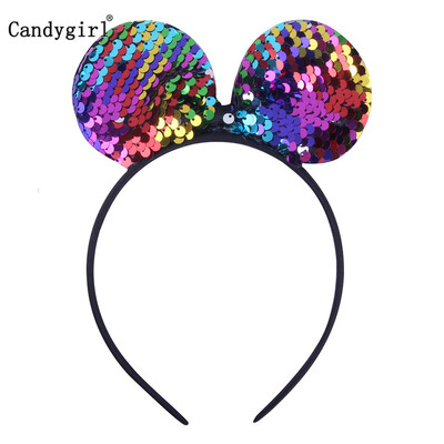 Új flitteres fejpánt lányoknak Rózsaszín hajpánt Fényes arany ezüst fejpánt Családi party Aranyos macskafül fejfedő haj kiegészítők