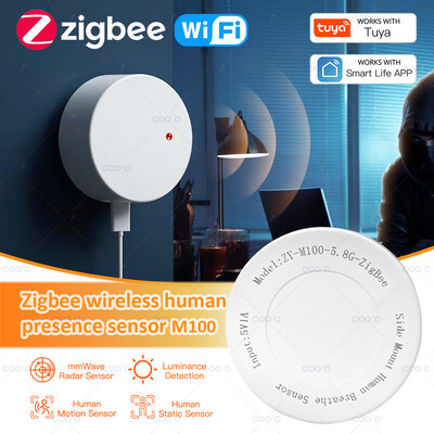 ZigBee Wifi MmWave cilvēka klātbūtnes kustības sensors radara viļņu cilvēka detektors kustības detektors Tuya Hub viedās dzīves mājas automatizācija