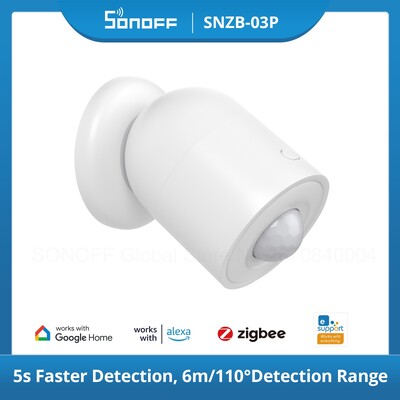 SONOFF SNZB-03P Zigbee сензор за движение поддържа Zigbee 3.0 Локалната интелигентна сцена се нуждае от Zigbee Hub чрез eWeLink Alexa Google ZBDongle P