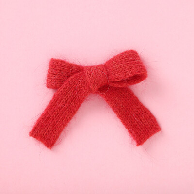 Gyapjú kötött haj masnik Aranyos hajtűk Lányoknak BB klipek Édes hajcsattok Barrettes Tömör kapcsok Gyerek fejfedők Divatos haj kiegészítők