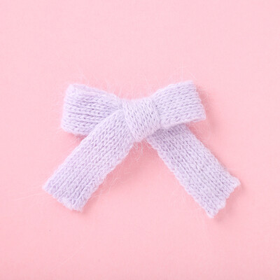 Gyapjú kötött haj masnik Aranyos hajtűk Lányoknak BB klipek Édes hajcsattok Barrettes Tömör kapcsok Gyerek fejfedők Divatos haj kiegészítők