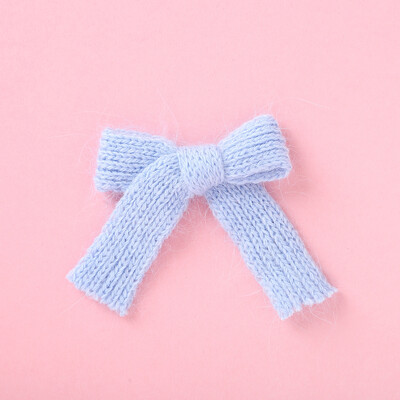 Gyapjú kötött haj masnik Aranyos hajtűk Lányoknak BB klipek Édes hajcsattok Barrettes Tömör kapcsok Gyerek fejfedők Divatos haj kiegészítők