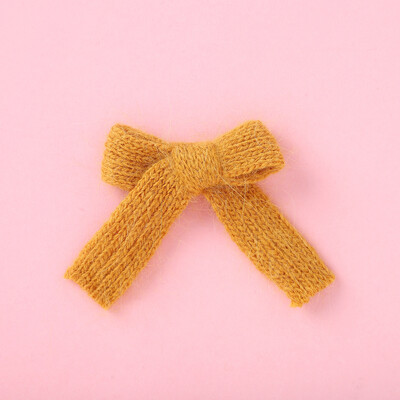 Gyapjú kötött haj masnik Aranyos hajtűk Lányoknak BB klipek Édes hajcsattok Barrettes Tömör kapcsok Gyerek fejfedők Divatos haj kiegészítők
