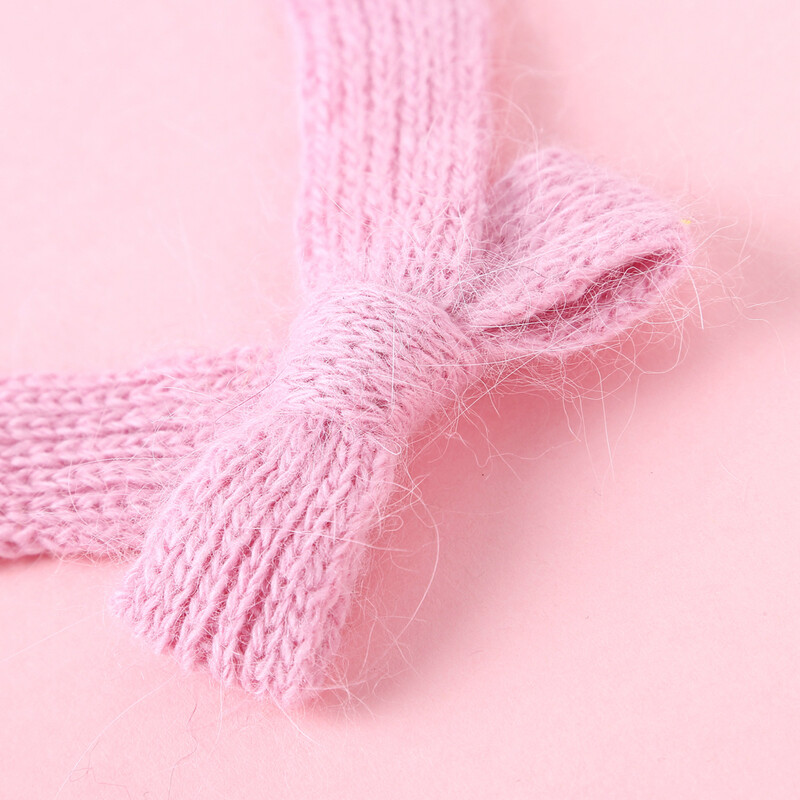 Gyapjú kötött haj masnik Aranyos hajtűk Lányoknak BB klipek Édes hajcsattok Barrettes Tömör kapcsok Gyerek fejfedők Divatos haj kiegészítők