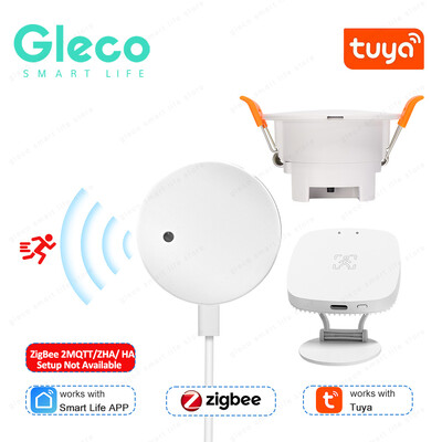 Senzor de prezență uman inteligent WiFi / Zigbee Detector radar PIR, Detectare luminanță/distanță, Tuya Smart Life Home Automation
