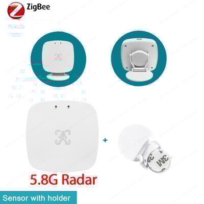 WiFi / Zigbee intelligens emberi jelenlét érzékelő PIR radar érzékelő, fényerő-/távolságérzékelés, Tuya Smart Life otthoni automatizálás