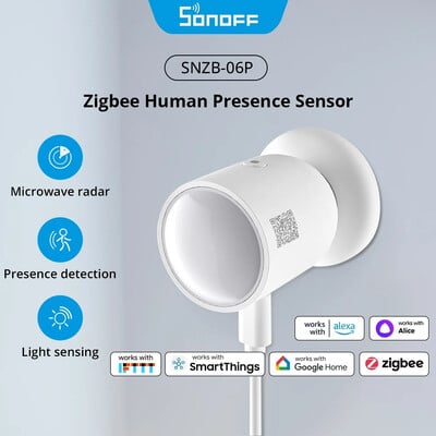 SONOFF Zigbee cilvēka klātbūtnes sensors 1–10 PCS 5,8 GHz mikroviļņu radara viedā aina ZBBridge-P eWeLink Alice Alexa Google