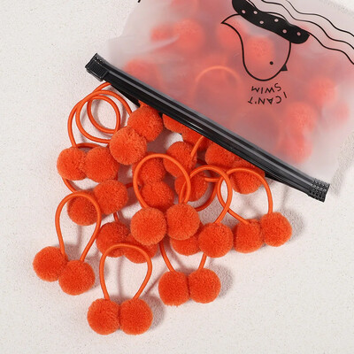 5/10/20 db/Szett tömör dupla plüss golyós elasztikus hajpántok gyerekeknek lányoknak hajkötelek nyakkendők lófarok fejfedők hajkiegészítők ajándék