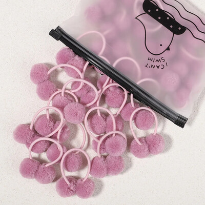 5/10/20 db/Szett tömör dupla plüss golyós elasztikus hajpántok gyerekeknek lányoknak hajkötelek nyakkendők lófarok fejfedők hajkiegészítők ajándék