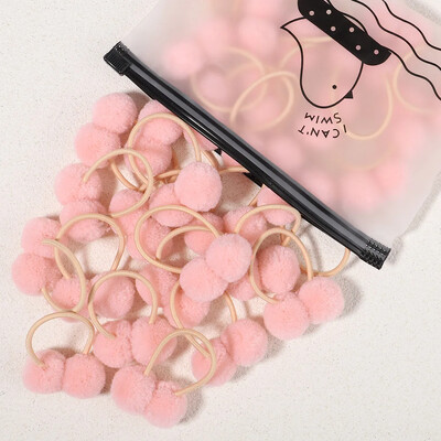 5/10/20 db/Szett tömör dupla plüss golyós elasztikus hajpántok gyerekeknek lányoknak hajkötelek nyakkendők lófarok fejfedők hajkiegészítők ajándék