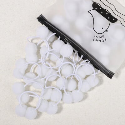 5/10/20 db/Szett tömör dupla plüss golyós elasztikus hajpántok gyerekeknek lányoknak hajkötelek nyakkendők lófarok fejfedők hajkiegészítők ajándék