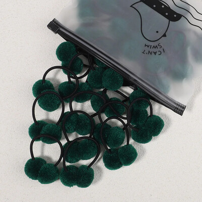 5/10/20 db/Szett tömör dupla plüss golyós elasztikus hajpántok gyerekeknek lányoknak hajkötelek nyakkendők lófarok fejfedők hajkiegészítők ajándék