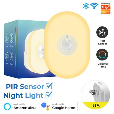 Tuya Smart WiFi PIR senzor pohybu so stmievateľným RGBCW LED detektorom nočného svetla Inteligentné ovládanie domácnosti funguje s Alexa Google Home