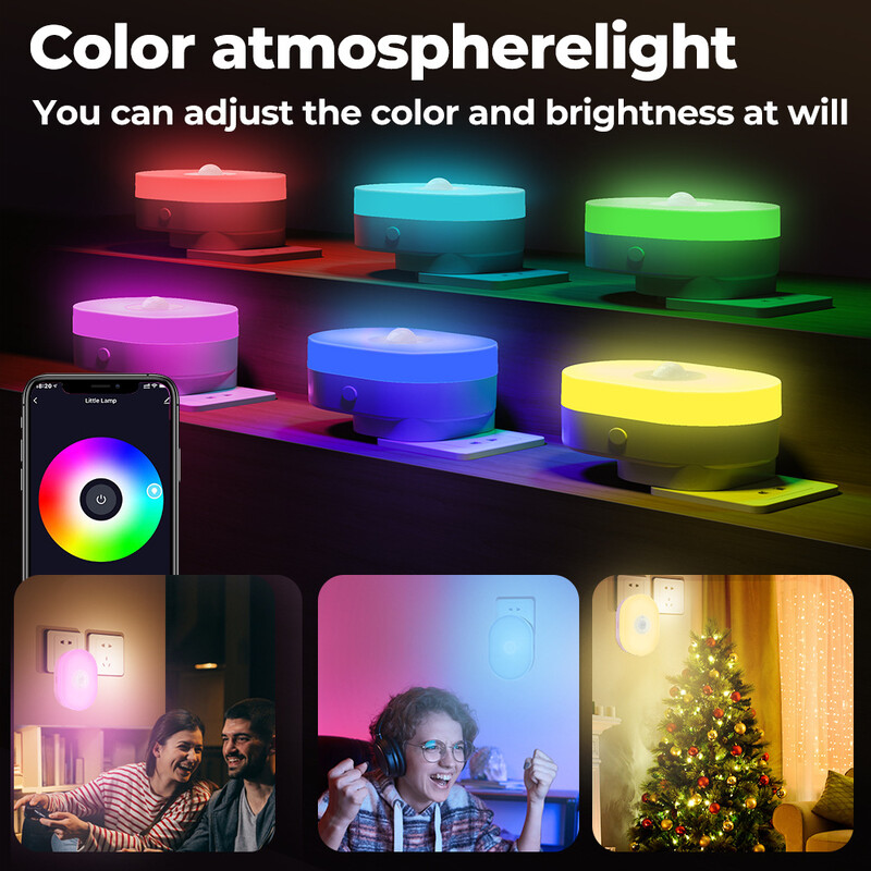 Tuya Smart WiFi PIR senzor pohybu so stmievateľným RGBCW LED detektorom nočného svetla Inteligentné ovládanie domácnosti funguje s Alexa Google Home