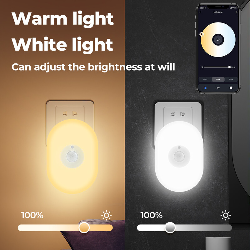 Tuya Smart WiFi PIR senzor pohybu so stmievateľným RGBCW LED detektorom nočného svetla Inteligentné ovládanie domácnosti funguje s Alexa Google Home