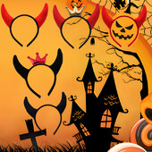 Disney Happy Halloween Skeleton Čelenky pre ženy Mickey Mouse Čelenka pre dievčatá Cosplay Devil vlasové doplnky Detský sviatočný darček