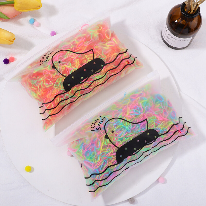 1000/2000 DB Lányok Hajkiegészítők Ajándék gumiszalag Elasztikus hajpántok Fejpántok Gyerek lófarok tartó szalagok Gyerek díszek