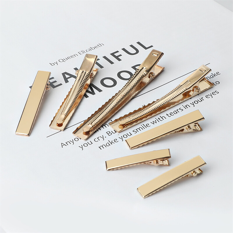 30/50 buc Agrafe de păr din metal cu aligator de culoare aurie pentru agrafe de păr pentru bijuterii DIY pentru femei Accesorii pentru instrumente de coafură