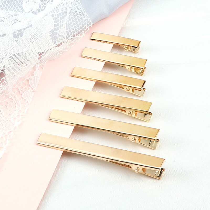 30/50 buc Agrafe de păr din metal cu aligator de culoare aurie pentru agrafe de păr pentru bijuterii DIY pentru femei Accesorii pentru instrumente de coafură