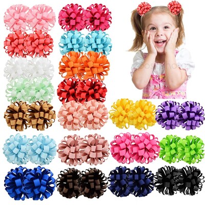 20 Color Inch New Arrival Κορεάτικο στυλ Ελαστικά μαλλιών Σχοινί Big Grosgrain Κορδέλα λουλούδι ελαστικές κορδέλες μαλλιών 813