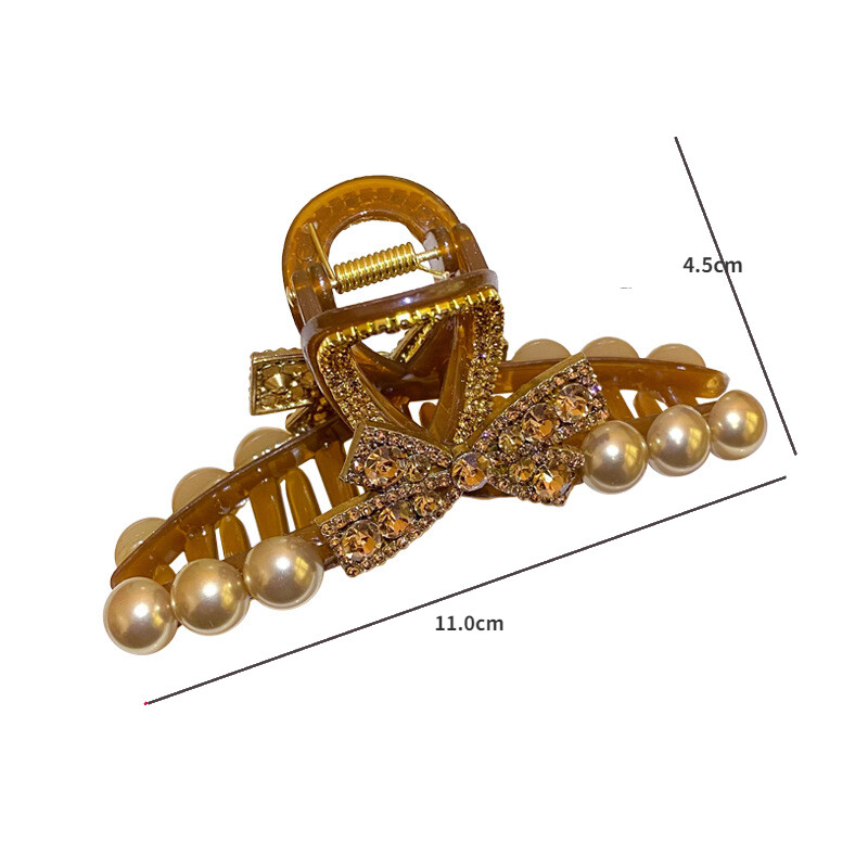 2024-es divatos koreai kiadás, új gyöngykristály íj, ló farok karmos csipesz lányoknak