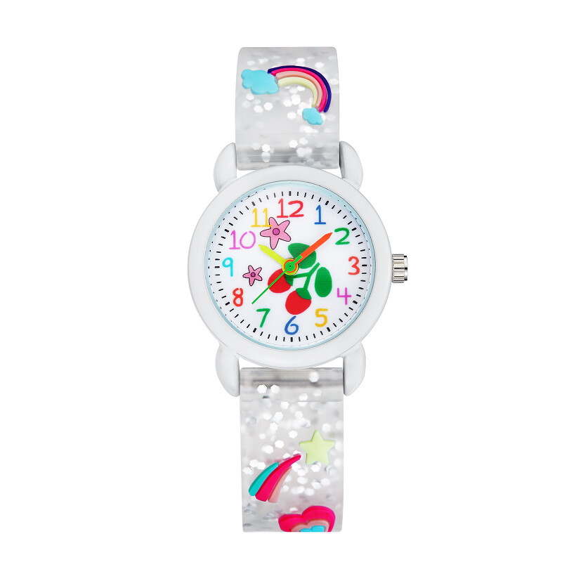 Ceas nou pentru copii Ceas colorat pentru fete Copii 3D Copii Băieți Fete Ceas de mână cu cuarț din silicon Cadouri pentru copii Ceas pentru copii