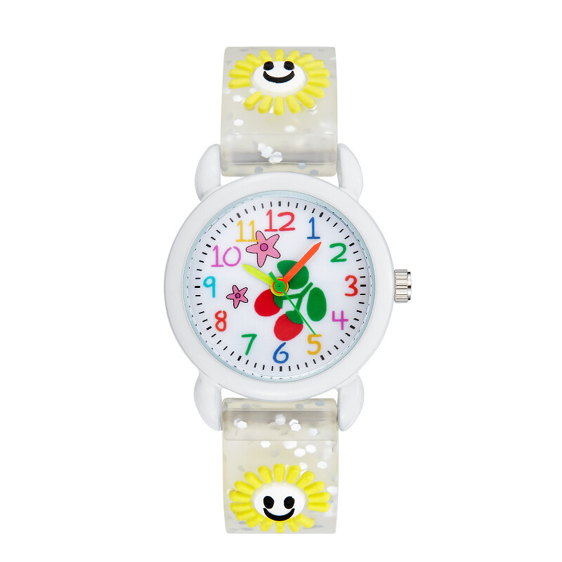 Ceas nou pentru copii Ceas colorat pentru fete Copii 3D Copii Băieți Fete Ceas de mână cu cuarț din silicon Cadouri pentru copii Ceas pentru copii