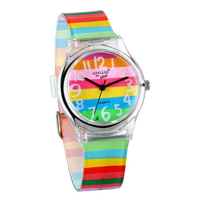 Dámske hodinky LANCARDO Rainbow Quartz, luxusné dievčenské silikónové náramkové hodinky, hodiny Montre Femme Relogio Feminino