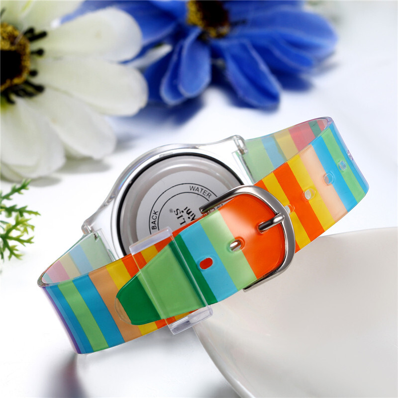 Dámske hodinky LANCARDO Rainbow Quartz, luxusné dievčenské silikónové náramkové hodinky, hodiny Montre Femme Relogio Feminino