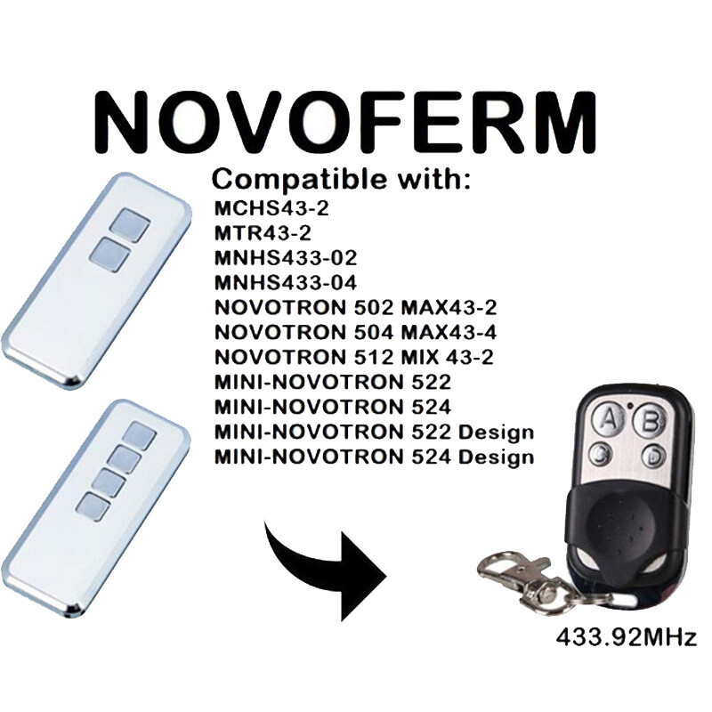 Pārrobežu karstā pārdošana ar Novoferm saderīgu ritošā koda nomaiņu 433,92 mhz slīdošo durvju garāžas durvju tālvadības pults