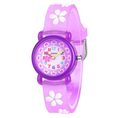 Novi dječji satovi 3D slatki crtić Trešnjini cvjetovi Vodootporni silikonski dječji ručni sat za malu djecu za 2-12 godina, sat za djevojčice i dječake