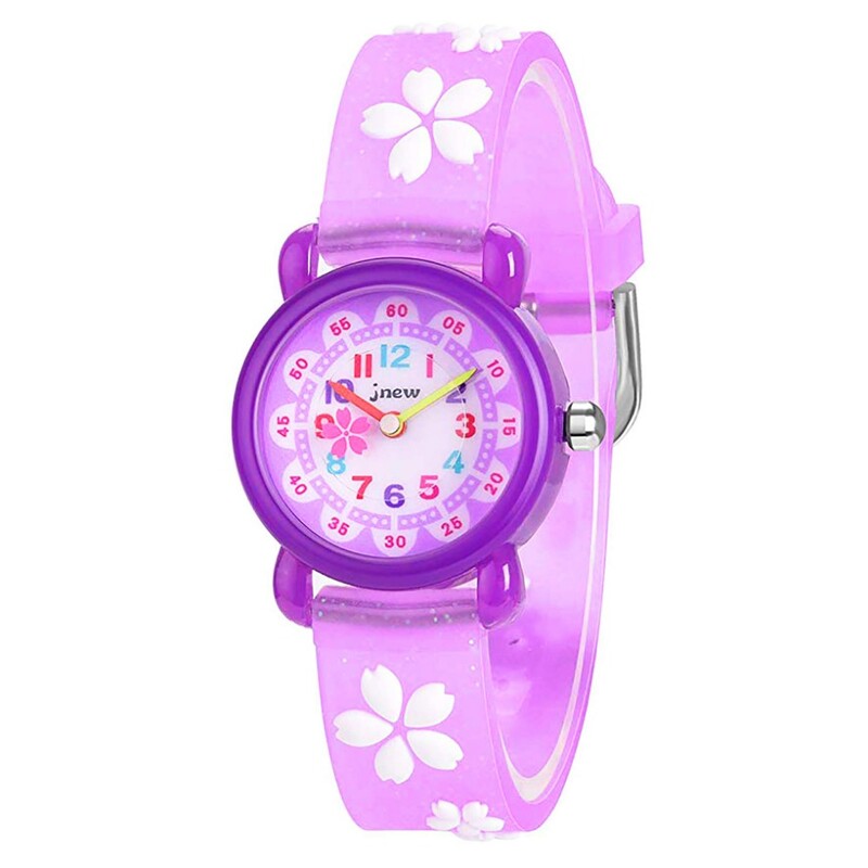 Novi dječji satovi 3D slatki crtić Trešnjini cvjetovi Vodootporni silikonski dječji ručni sat za malu djecu za 2-12 godina, sat za djevojčice i dječake
