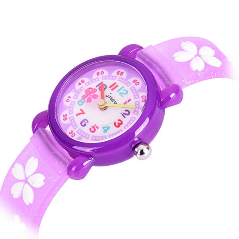 Novi dječji satovi 3D slatki crtić Trešnjini cvjetovi Vodootporni silikonski dječji ručni sat za malu djecu za 2-12 godina, sat za djevojčice i dječake