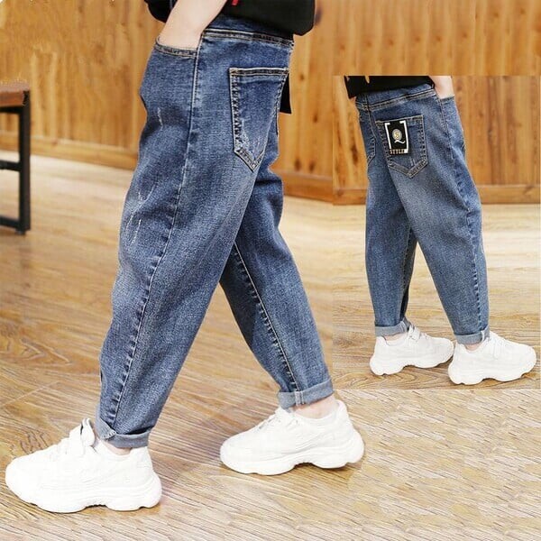 Παντελόνια για αγόρια, Τζιν, Slim, Super Soft, Ανοιξιάτικα και Φθινοπωρινά στυλ, Παιδικό Στυλ, Μοντέρνα, Casual Trends για μεγαλύτερα παιδιά