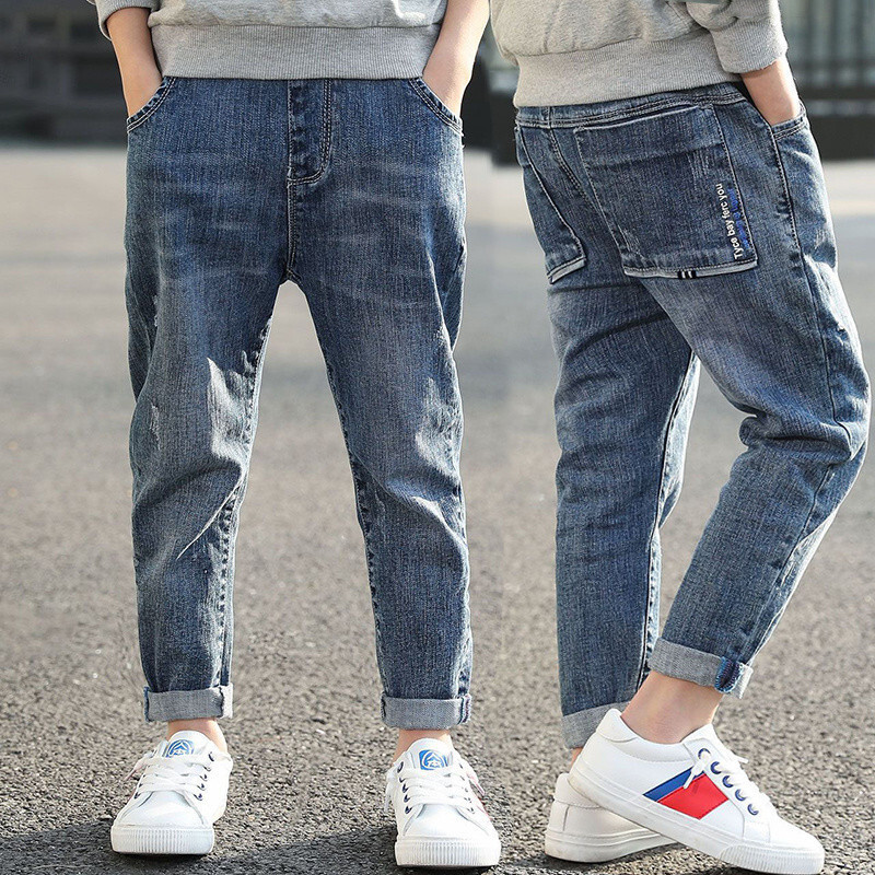 Παντελόνια για αγόρια, Τζιν, Slim, Super Soft, Ανοιξιάτικα και Φθινοπωρινά στυλ, Παιδικό Στυλ, Μοντέρνα, Casual Trends για μεγαλύτερα παιδιά