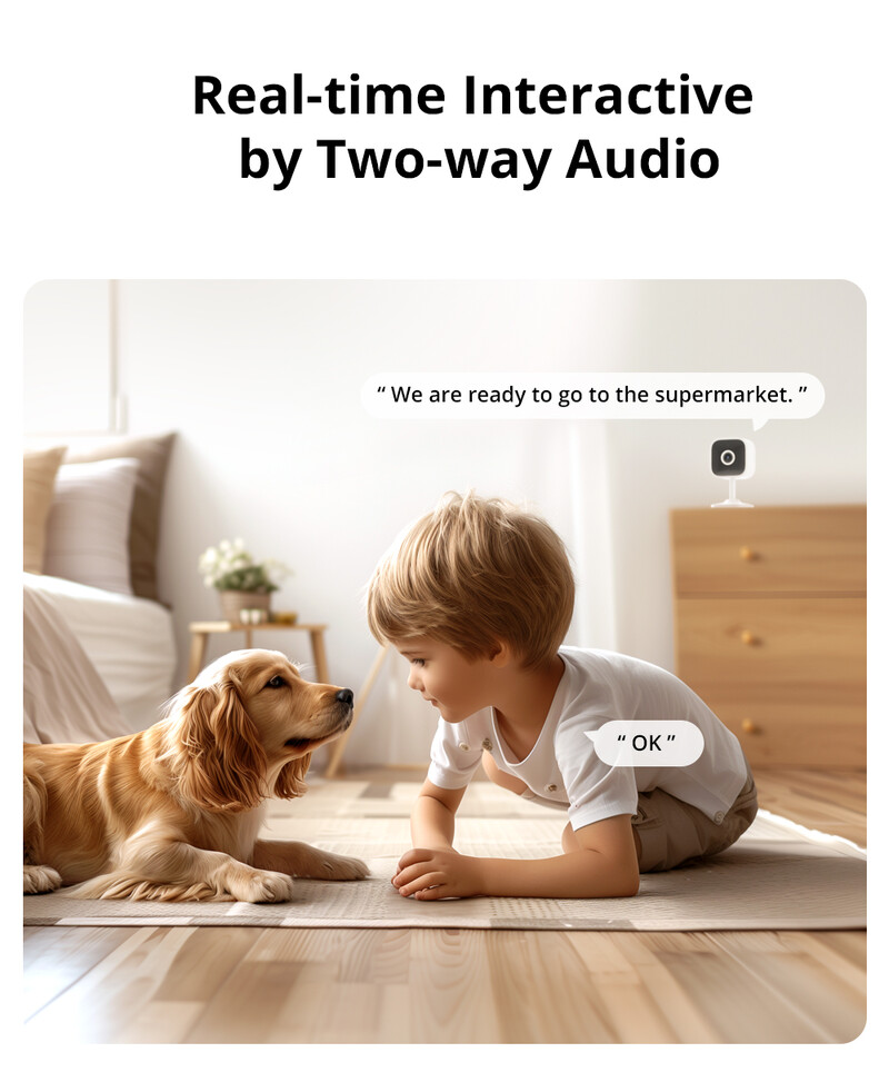 SONOFF CAM Slim Gen2 Cameră inteligentă de securitate pentru casă 1080P Detecție umană și mișcare Viziune nocturnă Audio bidirecțional Funcționează cu Google Alexa