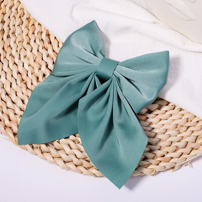 Új Sweet Bows Hajtűk Egyszínű Bowknot Hajcsatok Lányoknak Szatén Pillangó Barrettes Kacsacsőrű Clip gyerekeknek Hajkiegészítők