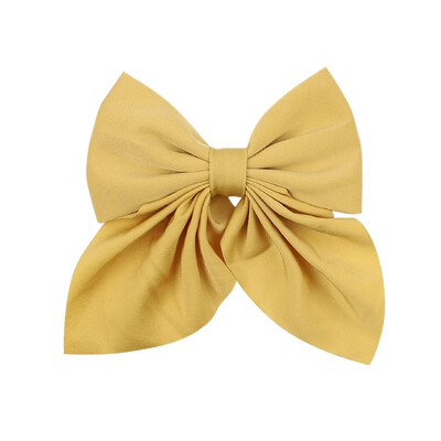 Új Sweet Bows Hajtűk Egyszínű Bowknot Hajcsatok Lányoknak Szatén Pillangó Barrettes Kacsacsőrű Clip gyerekeknek Hajkiegészítők