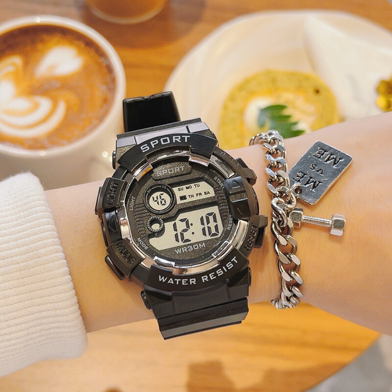 YIKAZE digitális gyerekóra Vízálló gyerek sportórák többfunkciós óra LED elektronikus karóra gyerekeknek fiúknak lányoknak ajándék