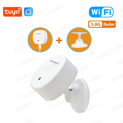 Tuya Zigbee WiFi žmogaus buvimo jutiklis MmWave radaro detektorius su skaisčio jutikliu Smart Home Judesio jutiklis Pakeiskite PIR jutiklius