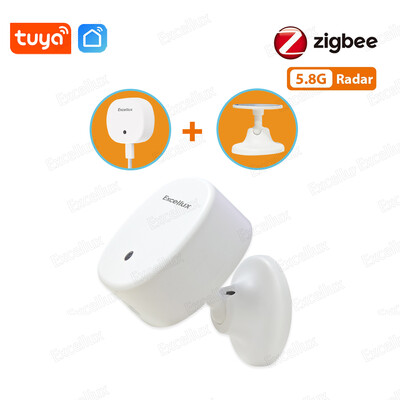 Tuya Zigbee WiFi žmogaus buvimo jutiklis MmWave radaro detektorius su skaisčio jutikliu Smart Home Judesio jutiklis Pakeiskite PIR jutiklius