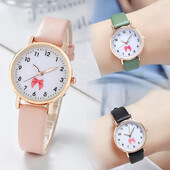 Naujas Bow Lovely animacinių filmų silikoninis apyrankė vaikiškas laikrodžių akademijos stilius mielas ir minimalistinis studentiškų mergaičių laikrodžių didmeninė prekyba