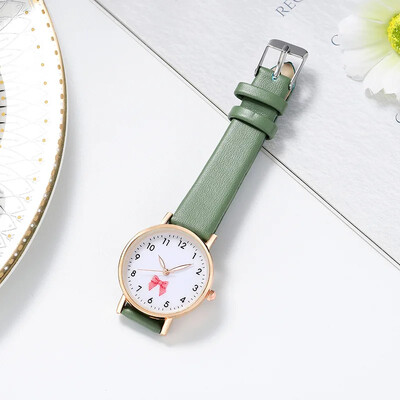 Naujas Bow Lovely animacinių filmų silikoninis apyrankė vaikiškas laikrodžių akademijos stilius mielas ir minimalistinis studentiškų mergaičių laikrodžių didmeninė prekyba