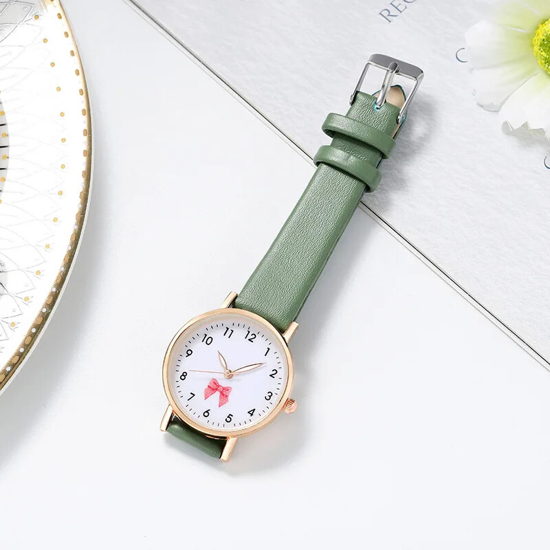 Naujas Bow Lovely animacinių filmų silikoninis apyrankė vaikiškas laikrodžių akademijos stilius mielas ir minimalistinis studentiškų mergaičių laikrodžių didmeninė prekyba